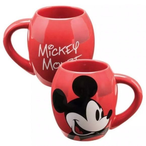 Disney Other - Disney Minnie Mouse Oval Ceramic Mug 18oz | NWOT | Bold Black/Red/White Characte